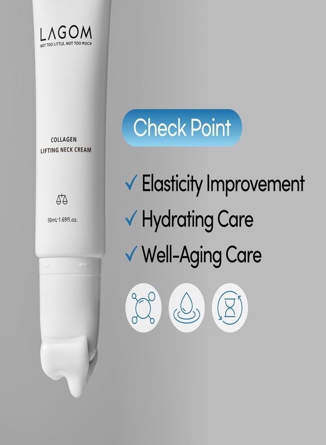 LAGOM Collagen Lifting Neck Cream with Massage Roller for Jawline and Face, Wrinkle Care, Korean Skincare 1.69 Fl Oz - Image 2